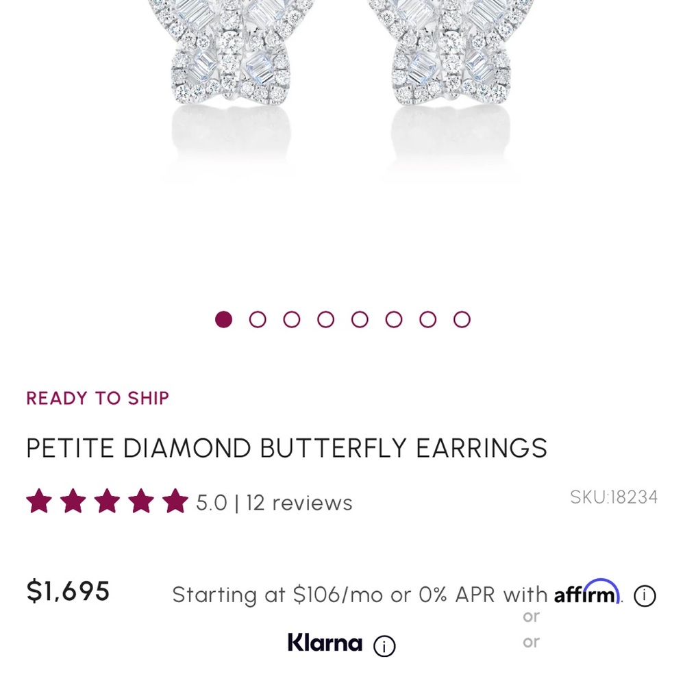 Nicole Silver Butterfly Earrings - Picture 3 of 3